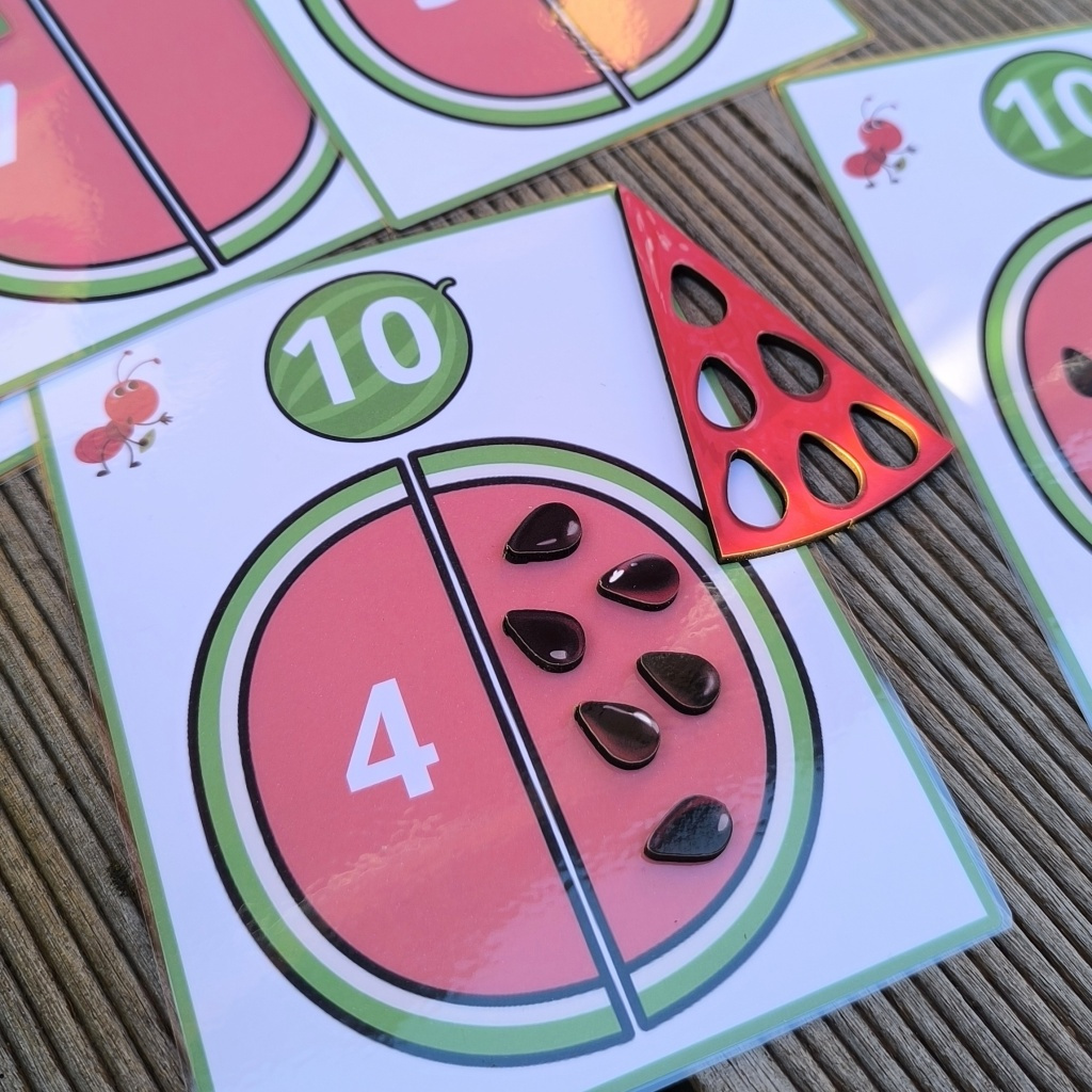 Aktivity letní pro děti meloun první počítání semínek